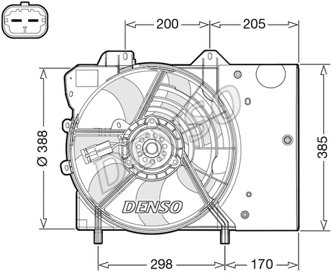 Radiatoriaus ventiliatorius DENSO DER21024