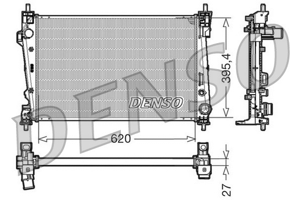 Variklio aušinimo radiatorius DENSO DRM01006