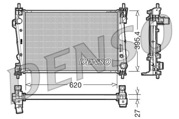 Variklio aušinimo radiatorius DENSO DRM01007