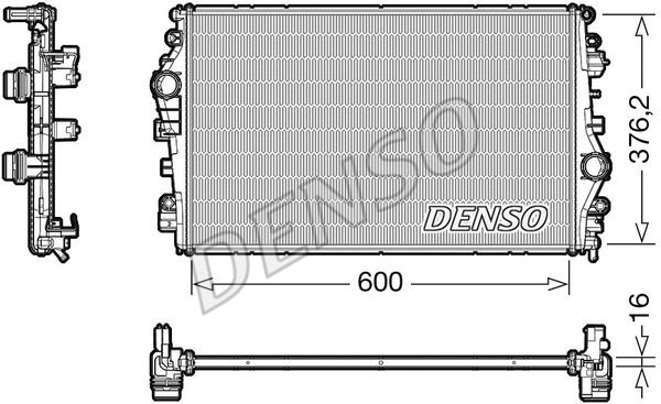 Variklio aušinimo radiatorius DENSO DRM01009