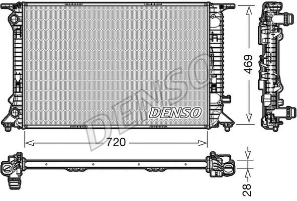 Variklio aušinimo radiatorius DENSO DRM02022