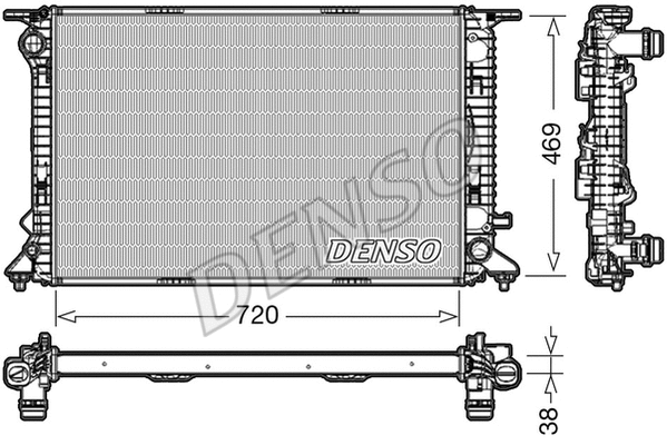 Variklio aušinimo radiatorius DENSO DRM02024