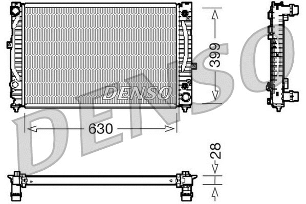 Variklio aušinimo radiatorius DENSO DRM02031