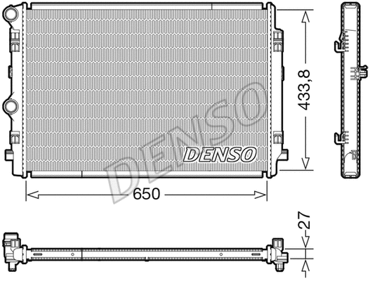 Variklio aušinimo radiatorius DENSO DRM02044