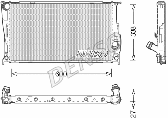 Variklio aušinimo radiatorius DENSO DRM05003