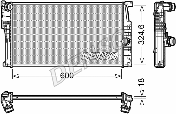 Variklio aušinimo radiatorius DENSO DRM05017
