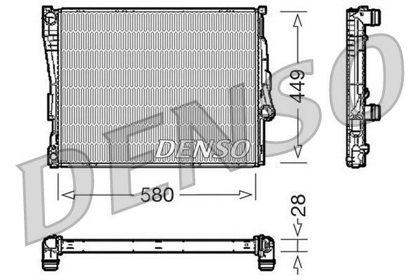 Variklio aušinimo radiatorius DENSO DRM05069