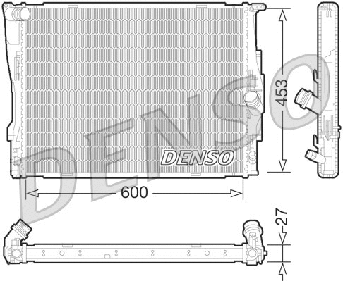 Variklio aušinimo radiatorius DENSO DRM05073