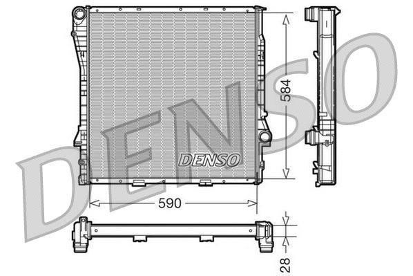 Variklio aušinimo radiatorius DENSO DRM05116