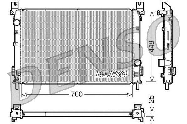 Variklio aušinimo radiatorius DENSO DRM06001