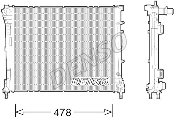 Variklio aušinimo radiatorius DENSO DRM09043