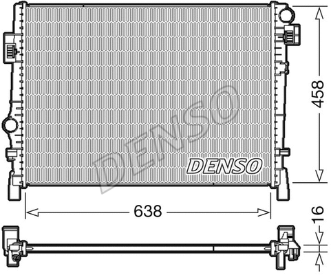 Variklio aušinimo radiatorius DENSO DRM09054