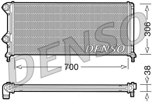 Variklio aušinimo radiatorius DENSO DRM09060