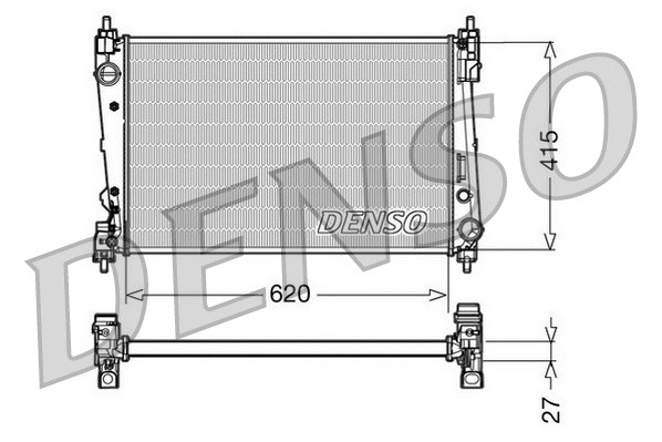 Variklio aušinimo radiatorius DENSO DRM09111