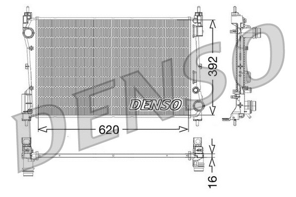 Variklio aušinimo radiatorius DENSO DRM09114