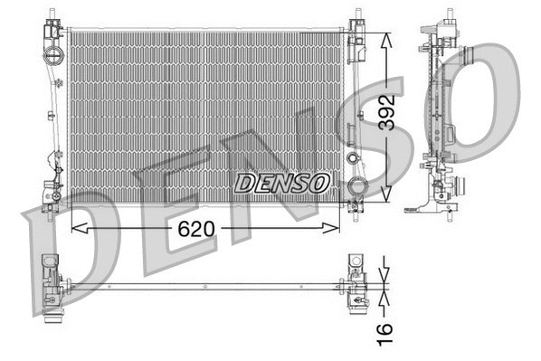 Variklio aušinimo radiatorius DENSO DRM09115
