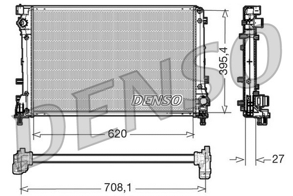 Variklio aušinimo radiatorius DENSO DRM09163