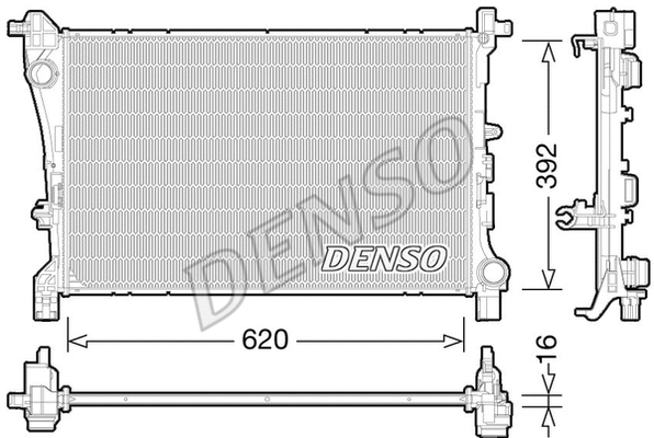 Variklio aušinimo radiatorius DENSO DRM09166
