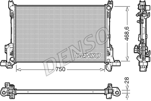 Variklio aušinimo radiatorius DENSO DRM09174