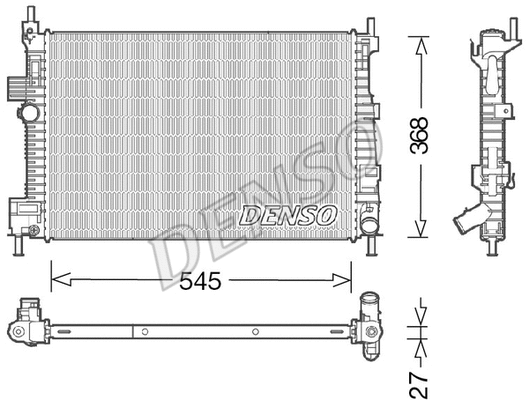 Variklio aušinimo radiatorius DENSO DRM10009