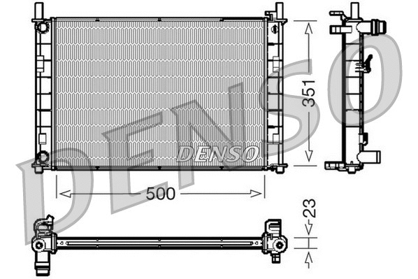 Variklio aušinimo radiatorius DENSO DRM10046