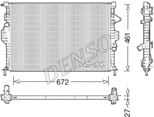 Variklio aušinimo radiatorius DENSO DRM10048