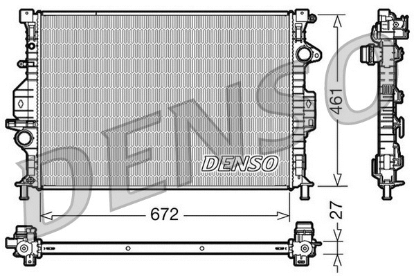 Variklio aušinimo radiatorius DENSO DRM10069