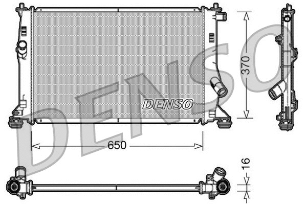 Variklio aušinimo radiatorius DENSO DRM10076