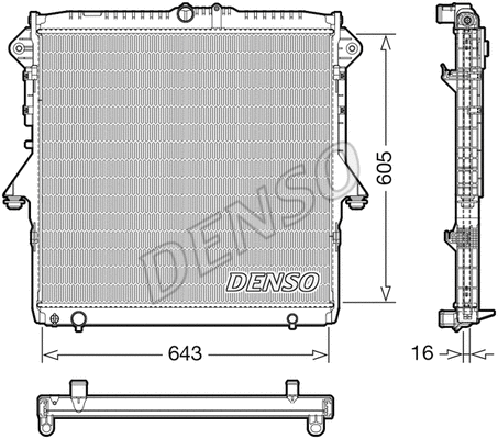 Variklio aušinimo radiatorius DENSO DRM10118