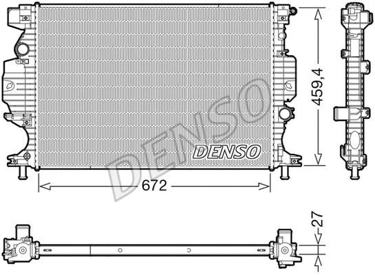 Variklio aušinimo radiatorius DENSO DRM10120
