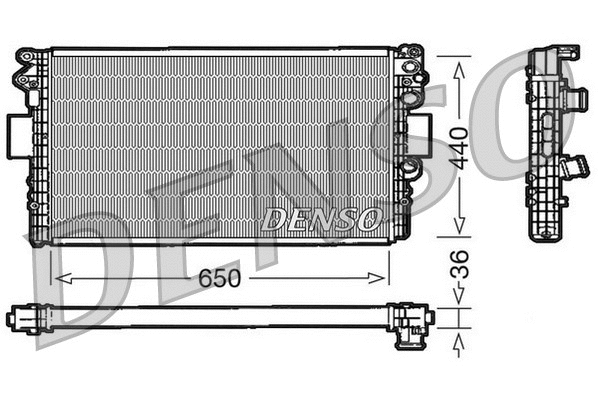 Variklio aušinimo radiatorius DENSO DRM12004