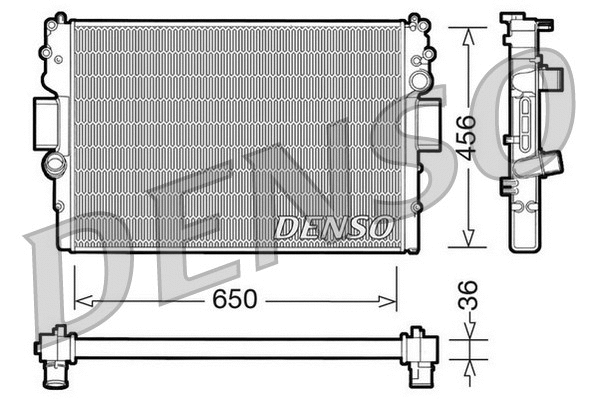 Variklio aušinimo radiatorius DENSO DRM12007