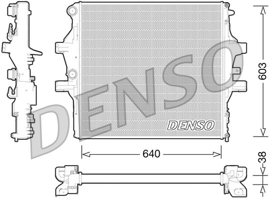 Variklio aušinimo radiatorius DENSO DRM12009