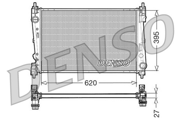 Variklio aušinimo radiatorius DENSO DRM13015