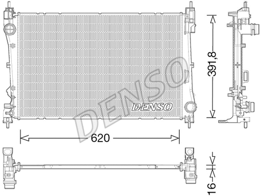 Variklio aušinimo radiatorius DENSO DRM13017