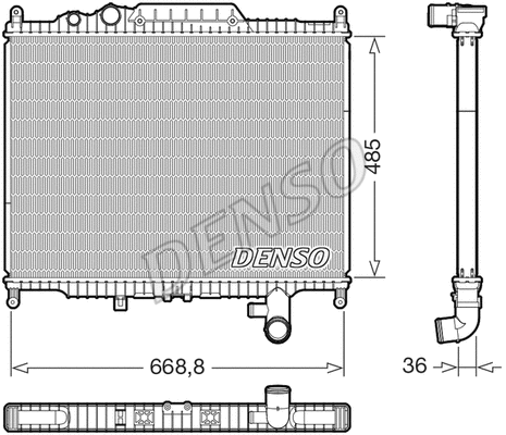 Variklio aušinimo radiatorius DENSO DRM14003