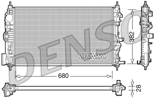 Variklio aušinimo radiatorius DENSO DRM15005