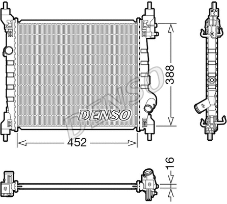 Variklio aušinimo radiatorius DENSO DRM15014
