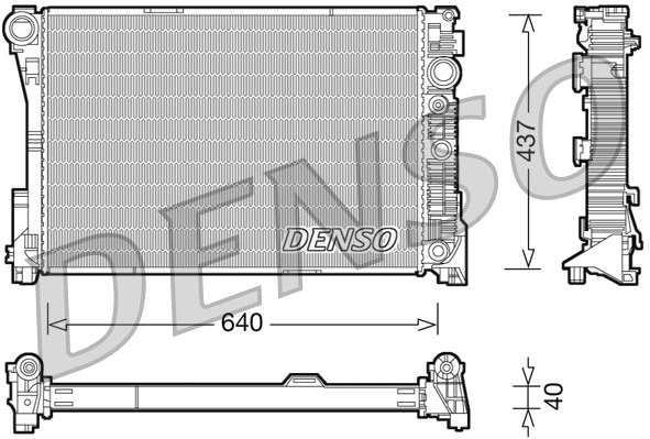 Variklio aušinimo radiatorius DENSO DRM17046