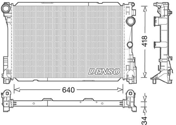 Variklio aušinimo radiatorius DENSO DRM17049