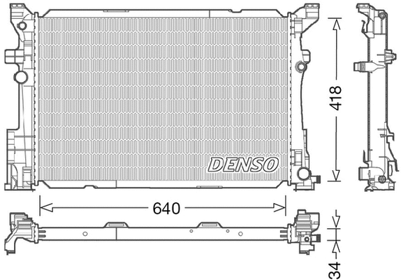 Variklio aušinimo radiatorius DENSO DRM17054