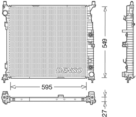 Variklio aušinimo radiatorius DENSO DRM17055