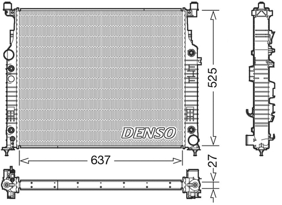 Variklio aušinimo radiatorius DENSO DRM17056
