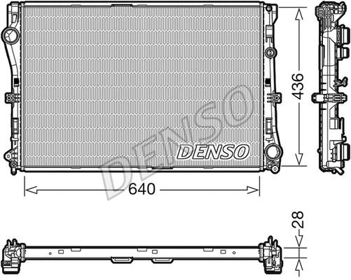 Variklio aušinimo radiatorius DENSO DRM17103