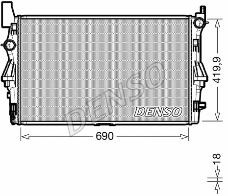 Variklio aušinimo radiatorius DENSO DRM17114