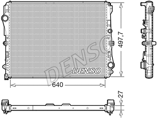 Variklio aušinimo radiatorius DENSO DRM17116
