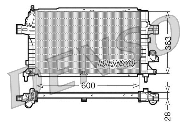 Variklio aušinimo radiatorius DENSO DRM20102