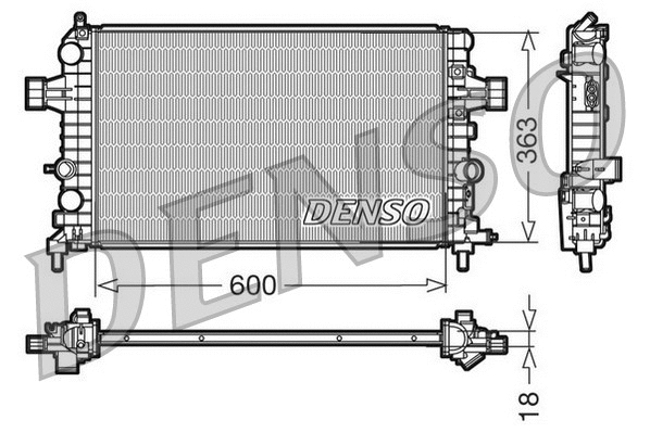 Variklio aušinimo radiatorius DENSO DRM20103