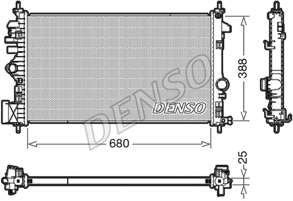 Variklio aušinimo radiatorius DENSO DRM20109