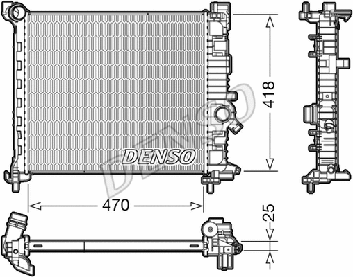 Variklio aušinimo radiatorius DENSO DRM20114